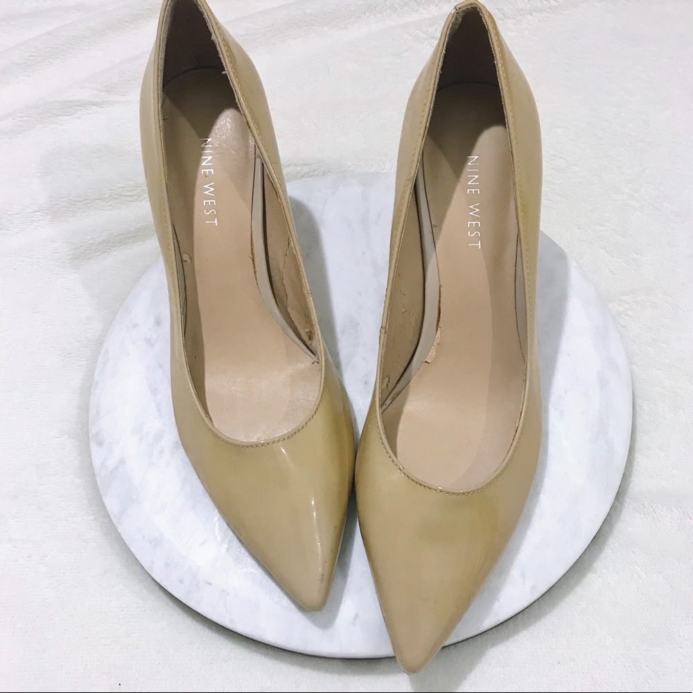 Nine West Pointed Toe Mustard High Heels